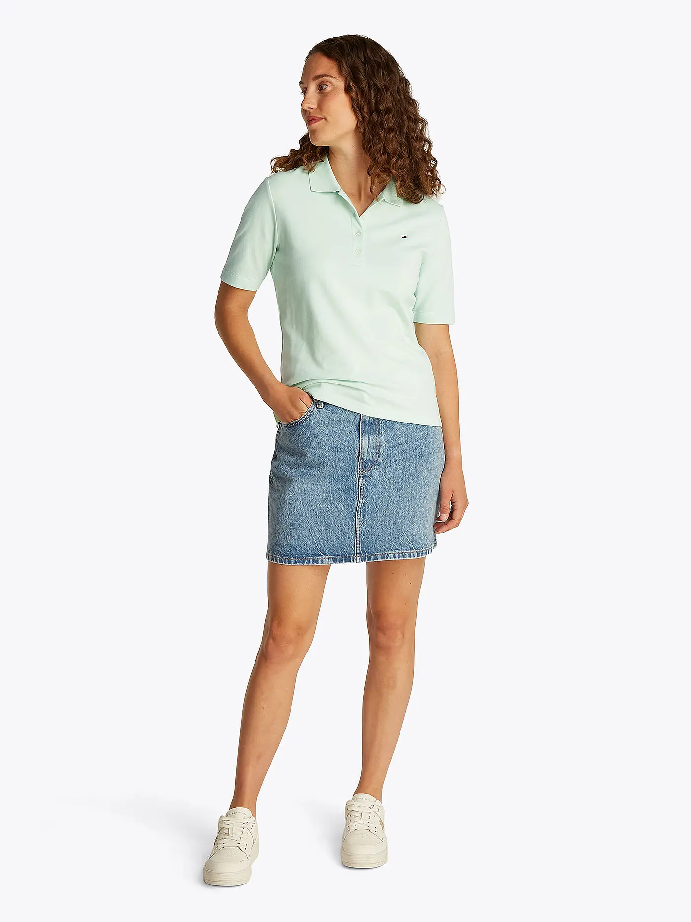 TOMMY HILFIGER | Poloshirt Regular Fit 1985 | hellgrün