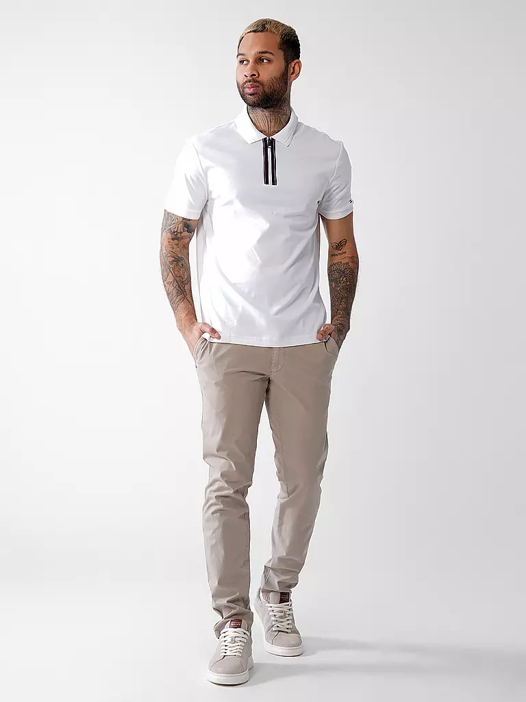 TOMMY HILFIGER | Poloshirt Regular Fit LIQUID COTTON  | weiss