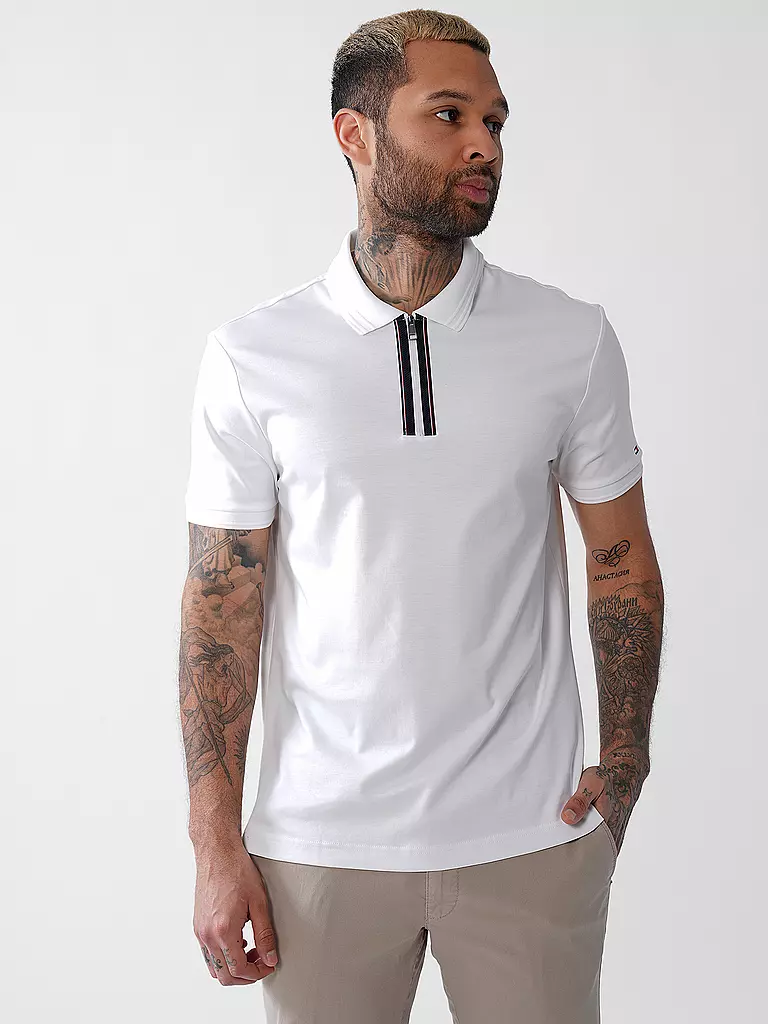 TOMMY HILFIGER | Poloshirt Regular Fit LIQUID COTTON  | weiss
