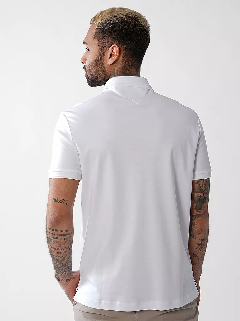 TOMMY HILFIGER | Poloshirt Regular Fit LIQUID COTTON  | weiss