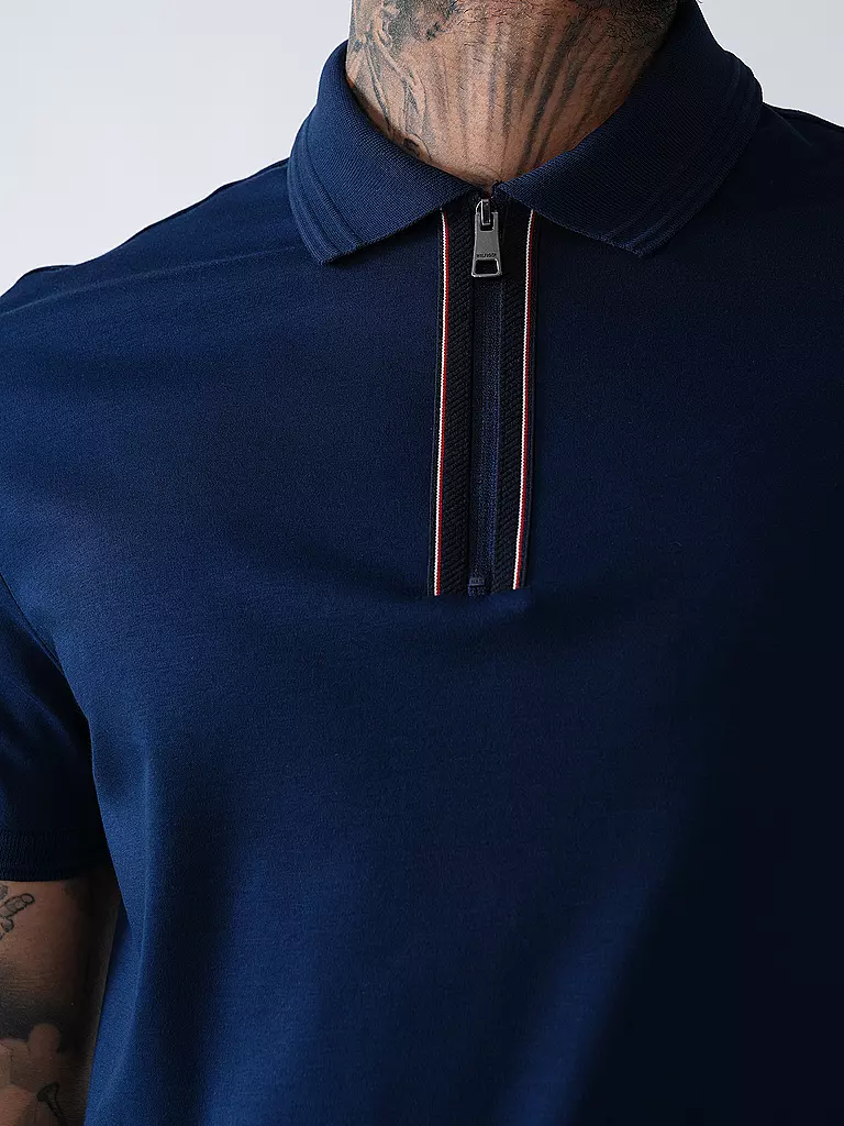TOMMY HILFIGER | Poloshirt Regular Fit LIQUID COTTON  | blau