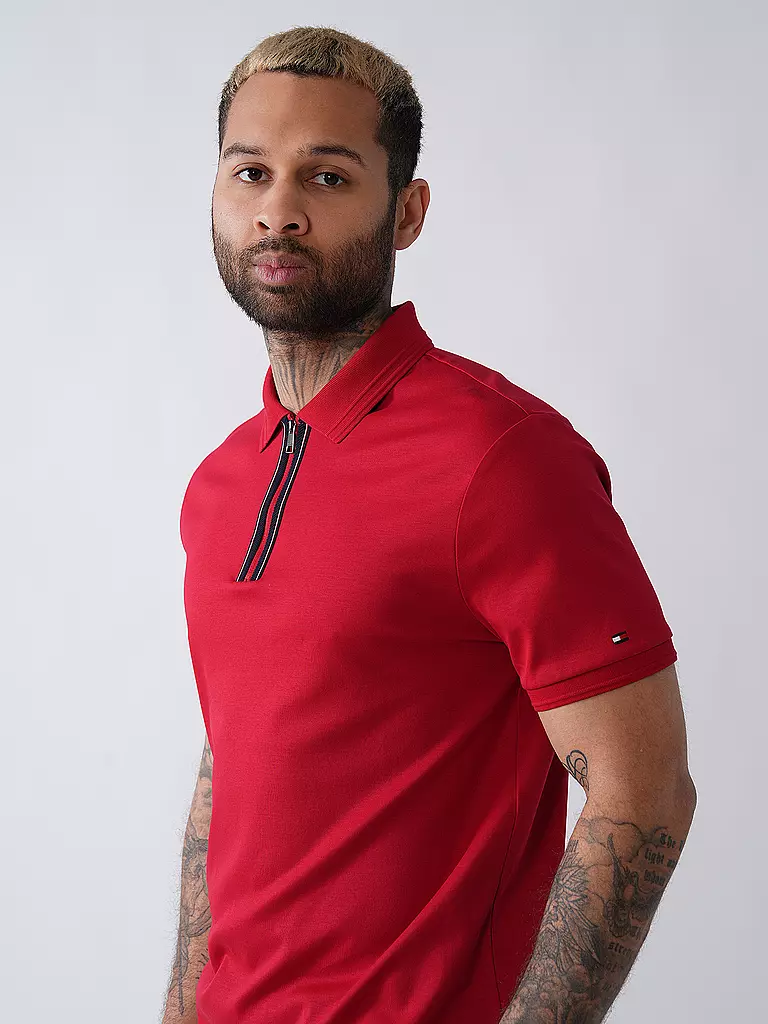 TOMMY HILFIGER | Poloshirt Regular Fit LIQUID COTTON | dunkelblau