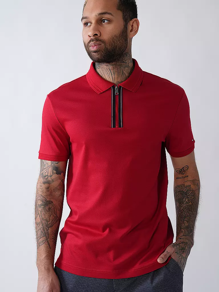 TOMMY HILFIGER | Poloshirt Regular Fit LIQUID COTTON | dunkelblau