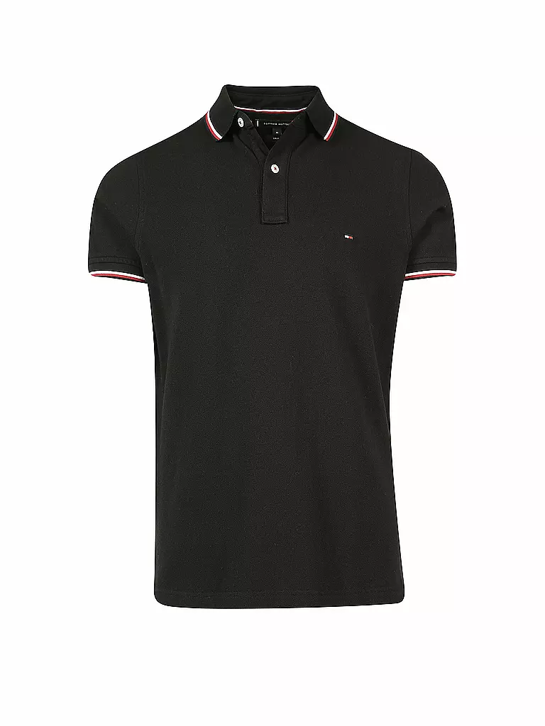 TOMMY HILFIGER | Poloshirt Slim Fit  | schwarz