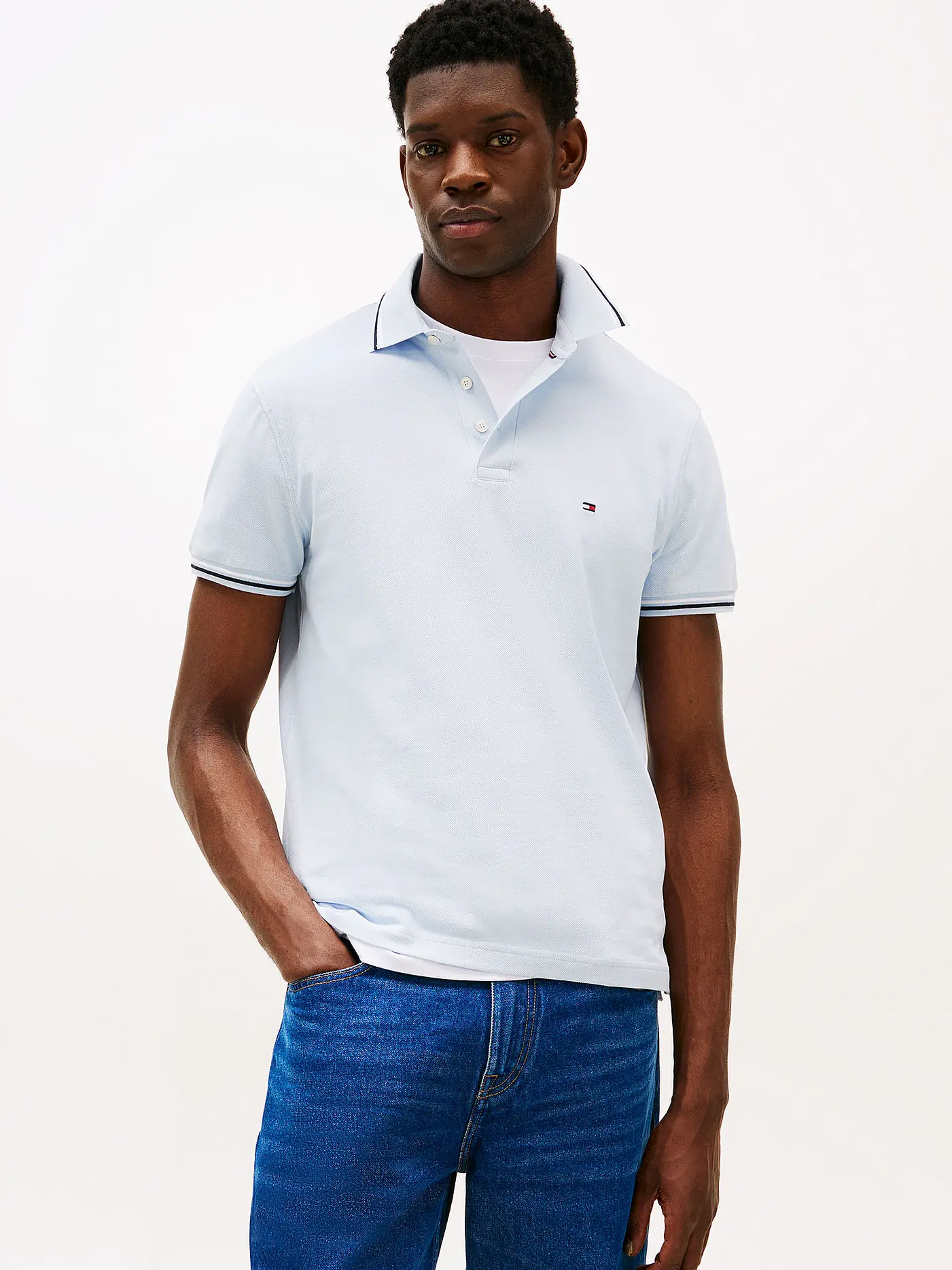 TOMMY HILFIGER | Poloshirt Slim Fit | hellblau