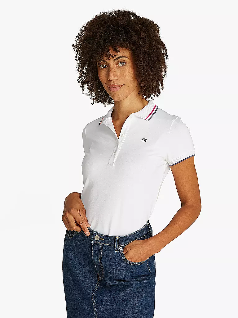 TOMMY HILFIGER | Poloshirt Slim Fit | weiss