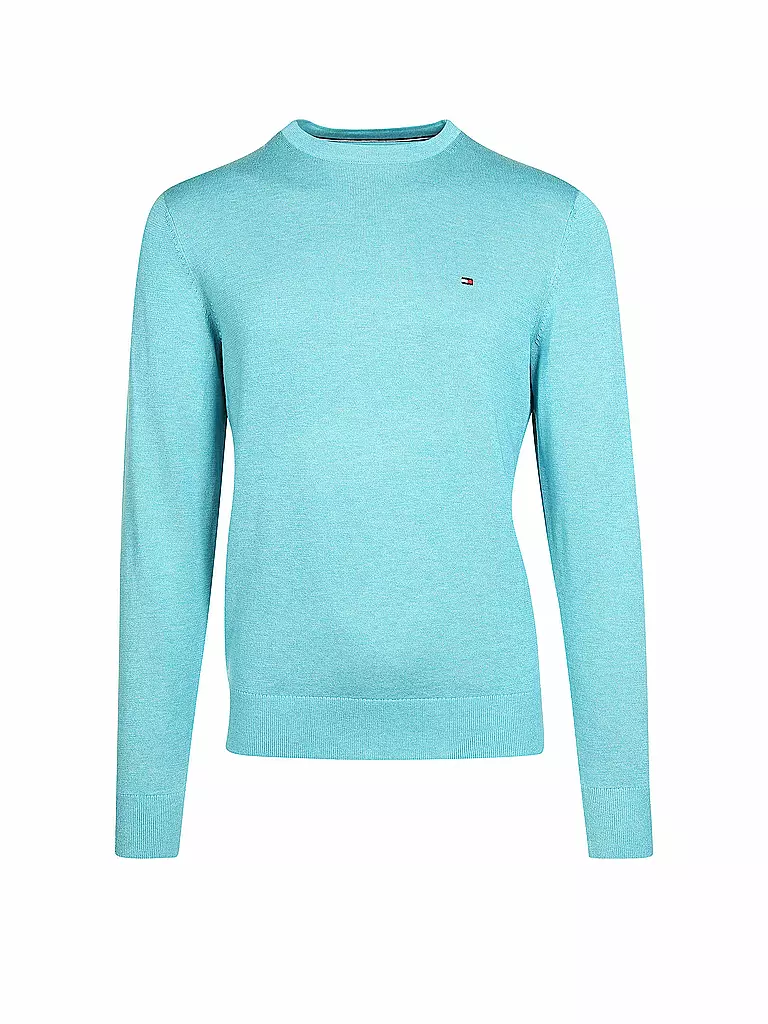 TOMMY HILFIGER | Pullover "Cotton/Silk" | blau