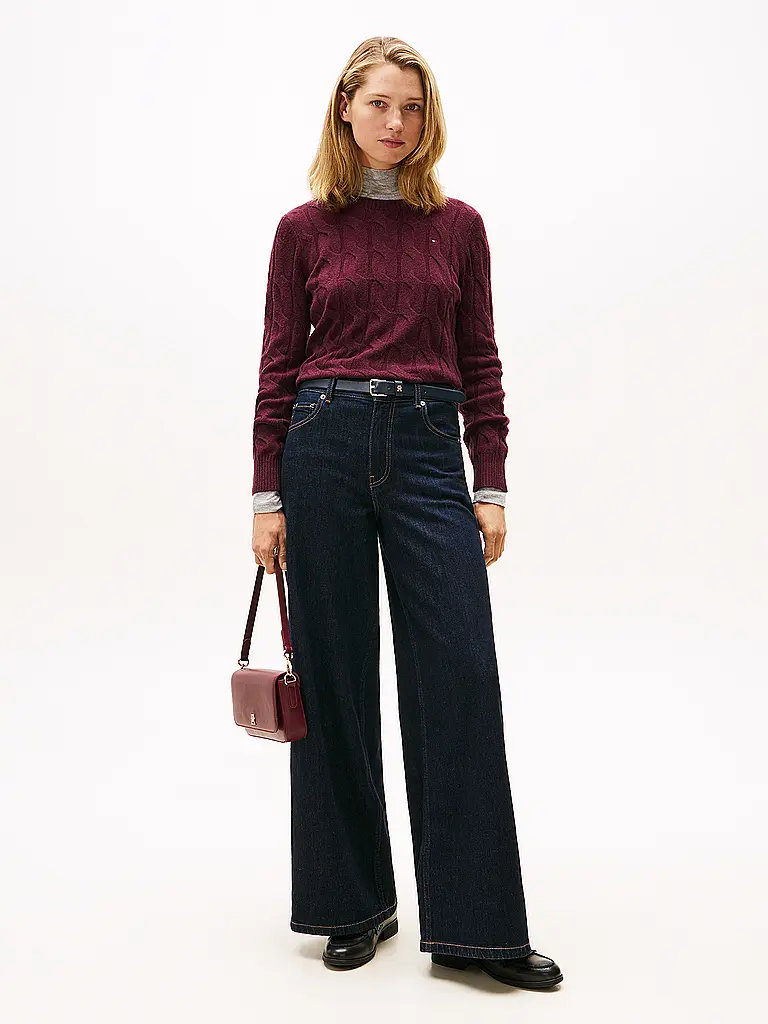 TOMMY HILFIGER | Pullover  | Dunkelrot