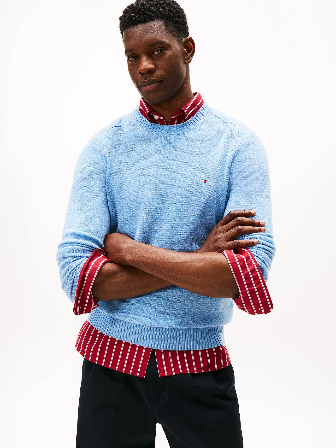 TOMMY HILFIGER | Pullover  | hellblau