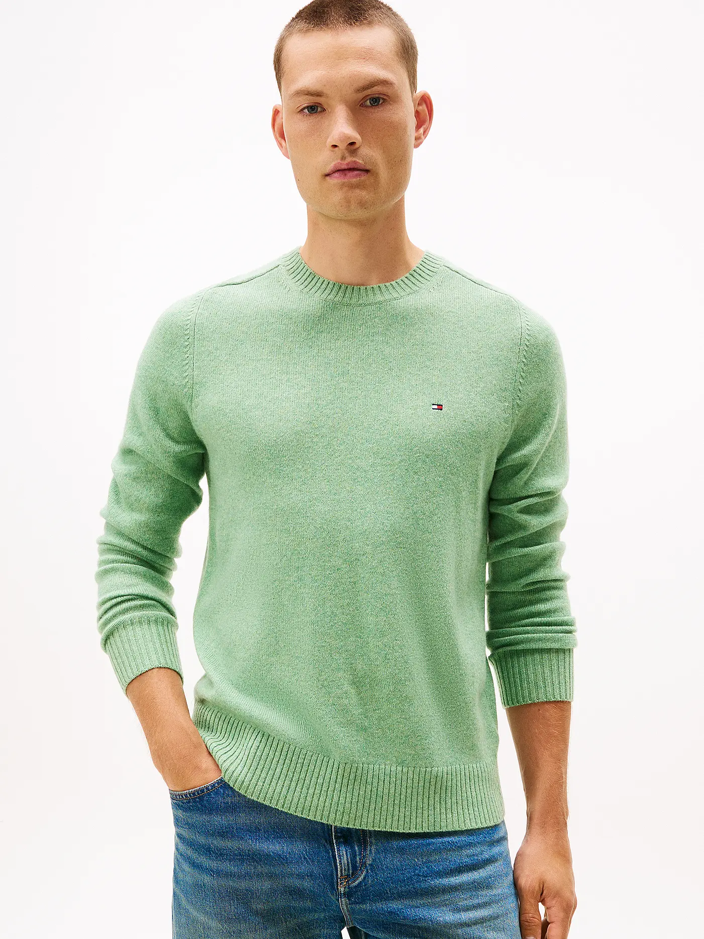 TOMMY HILFIGER | Pullover  | hellgrün
