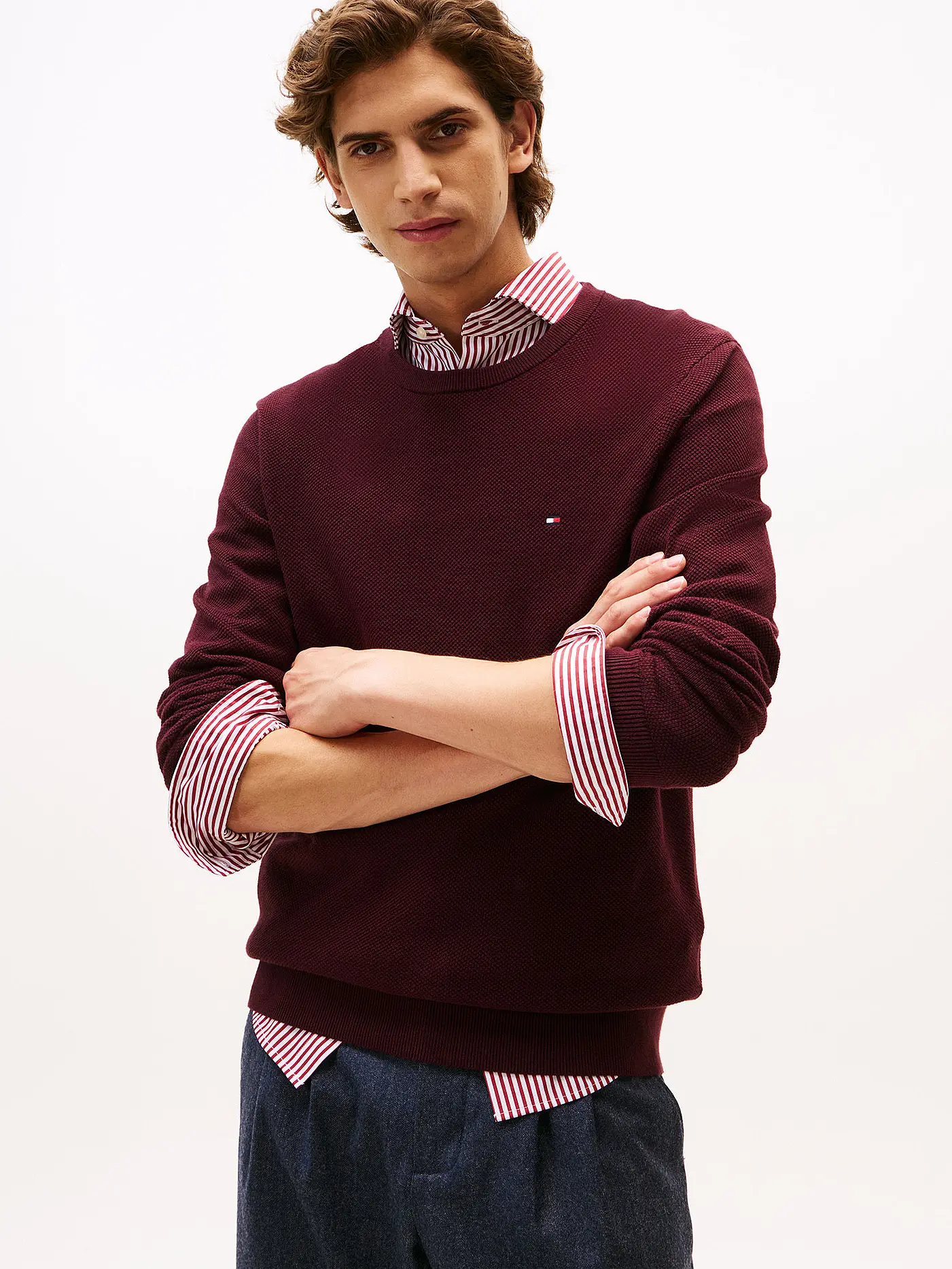 TOMMY HILFIGER | Pullover  | dunkelrot