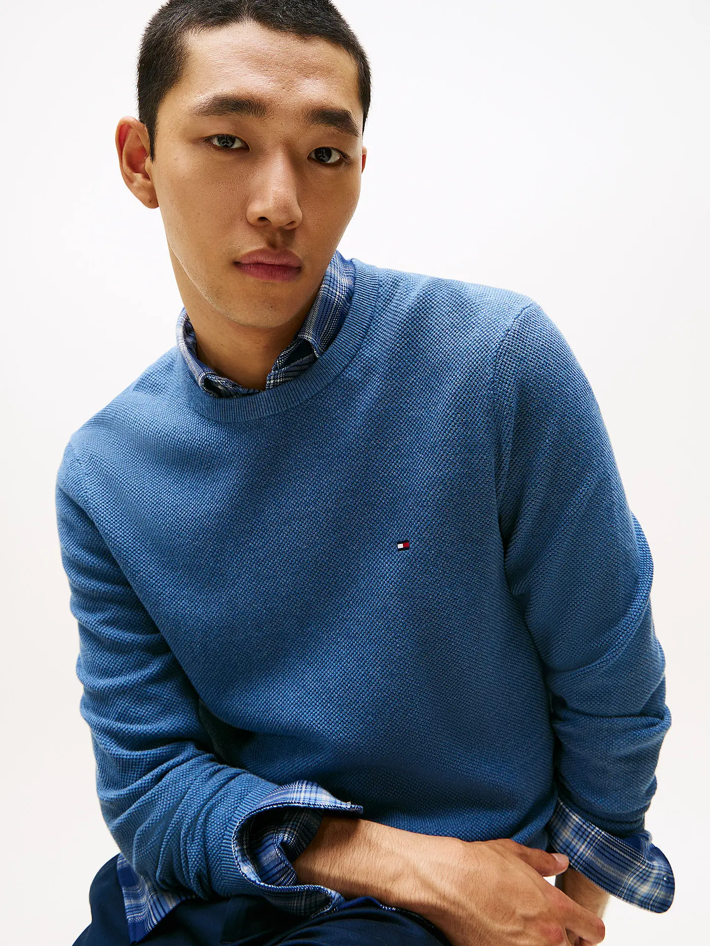 TOMMY HILFIGER | Pullover  | blau