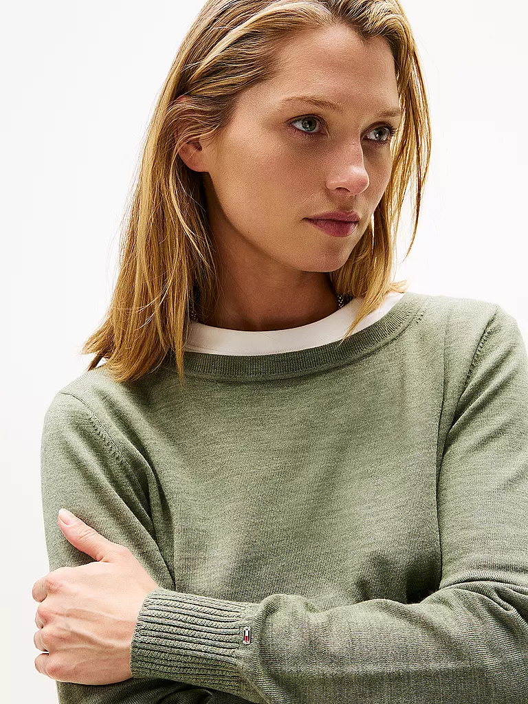 TOMMY HILFIGER | Pullover  | olive