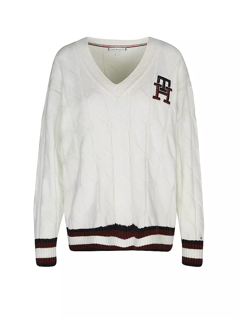 TOMMY HILFIGER | Pullover CABLE | weiss