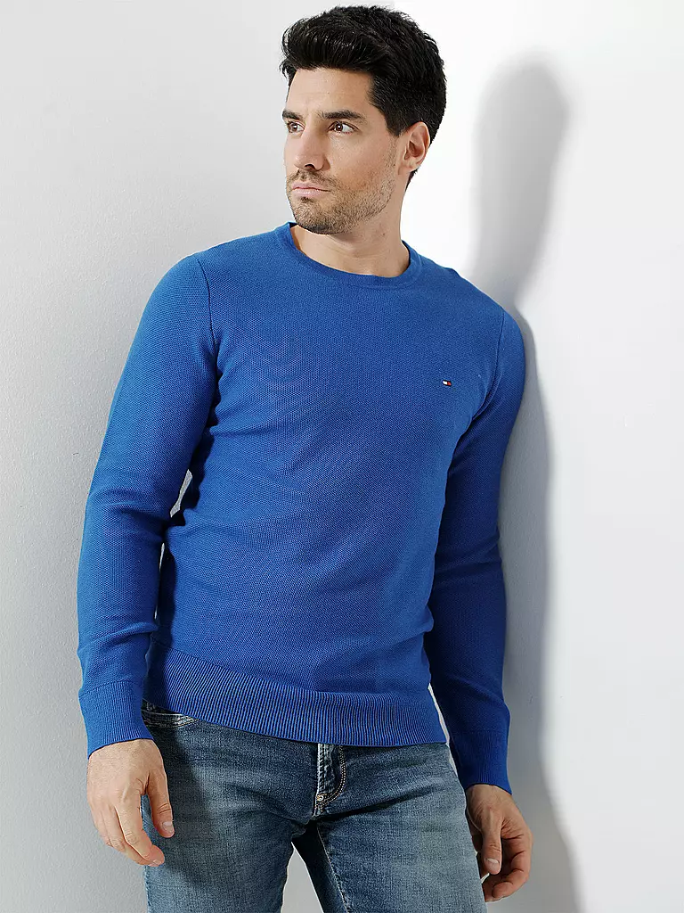 TOMMY HILFIGER | Pullover Regular Fit  | blau