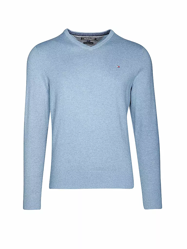 TOMMY HILFIGER | Pullover Regular-Fit "Cotton/Cashmere" | blau