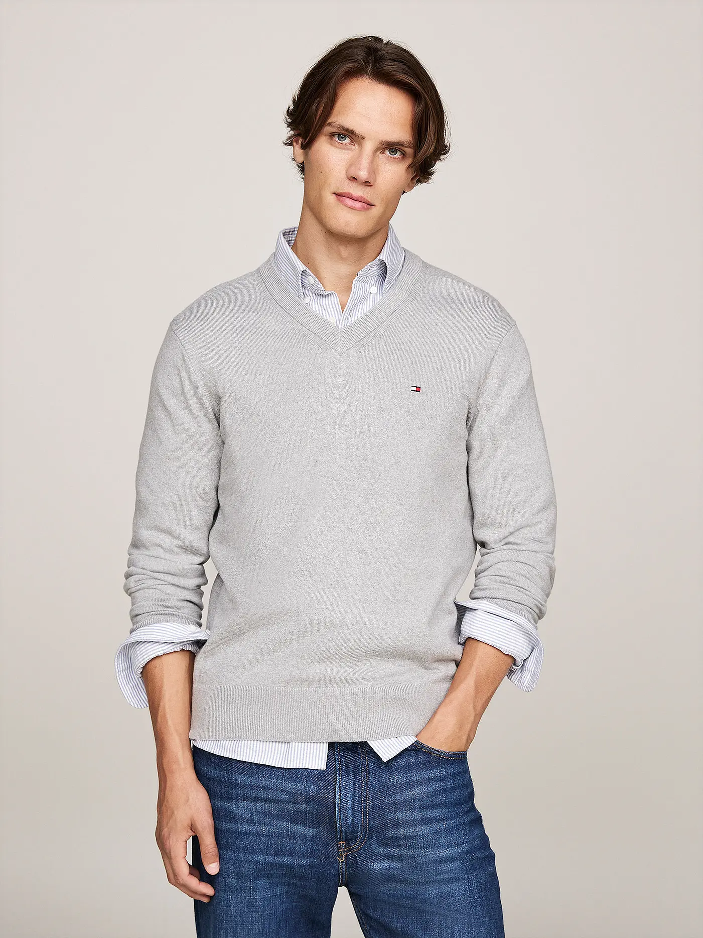 TOMMY HILFIGER | Pullover | hellgrau
