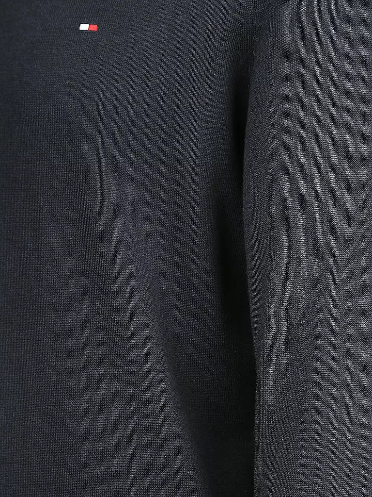 TOMMY HILFIGER | Rollkragen-Pullover "Cotton/Silk" | blau