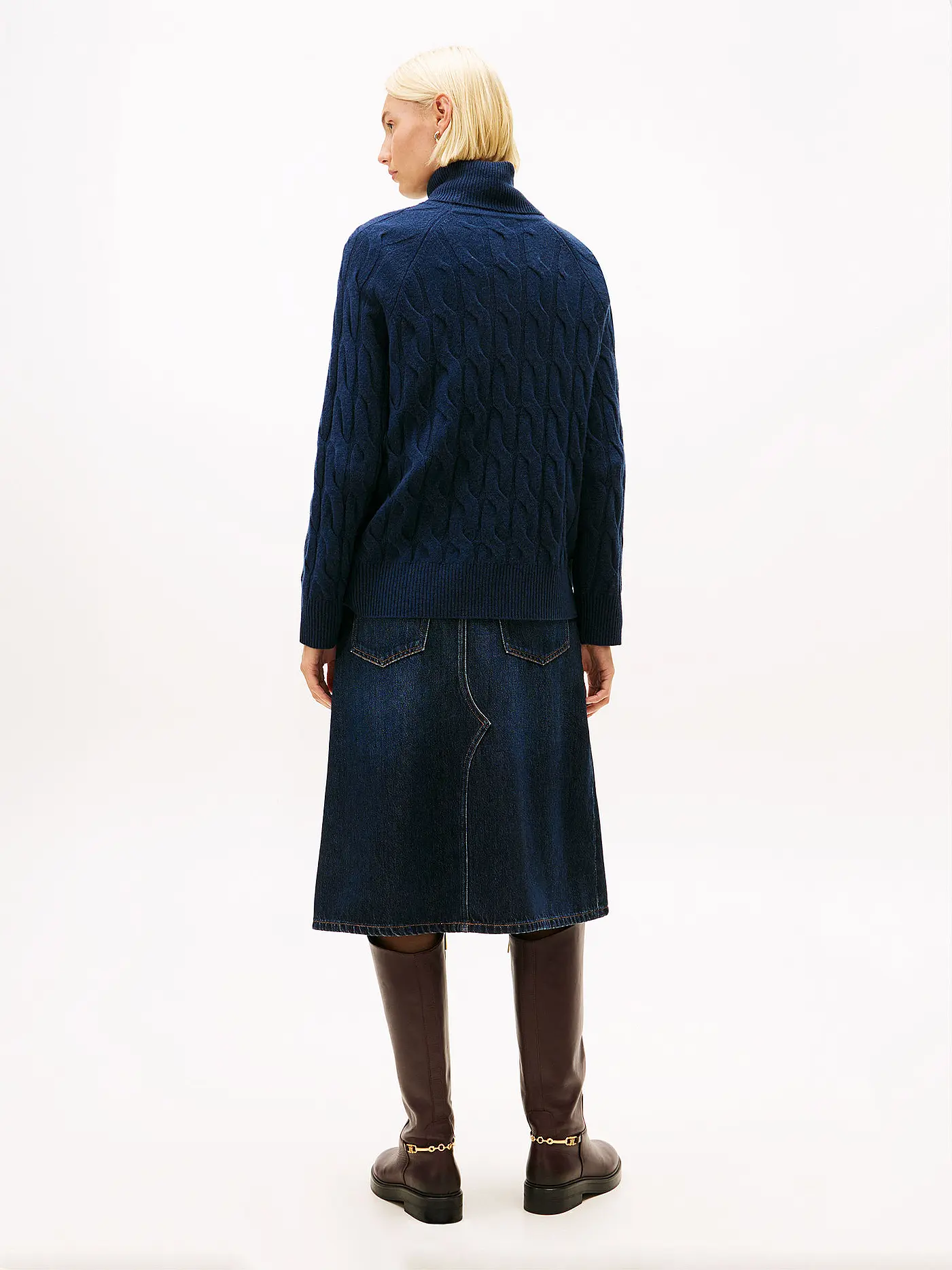 TOMMY HILFIGER | Rollkragenpullover  | dunkelblau