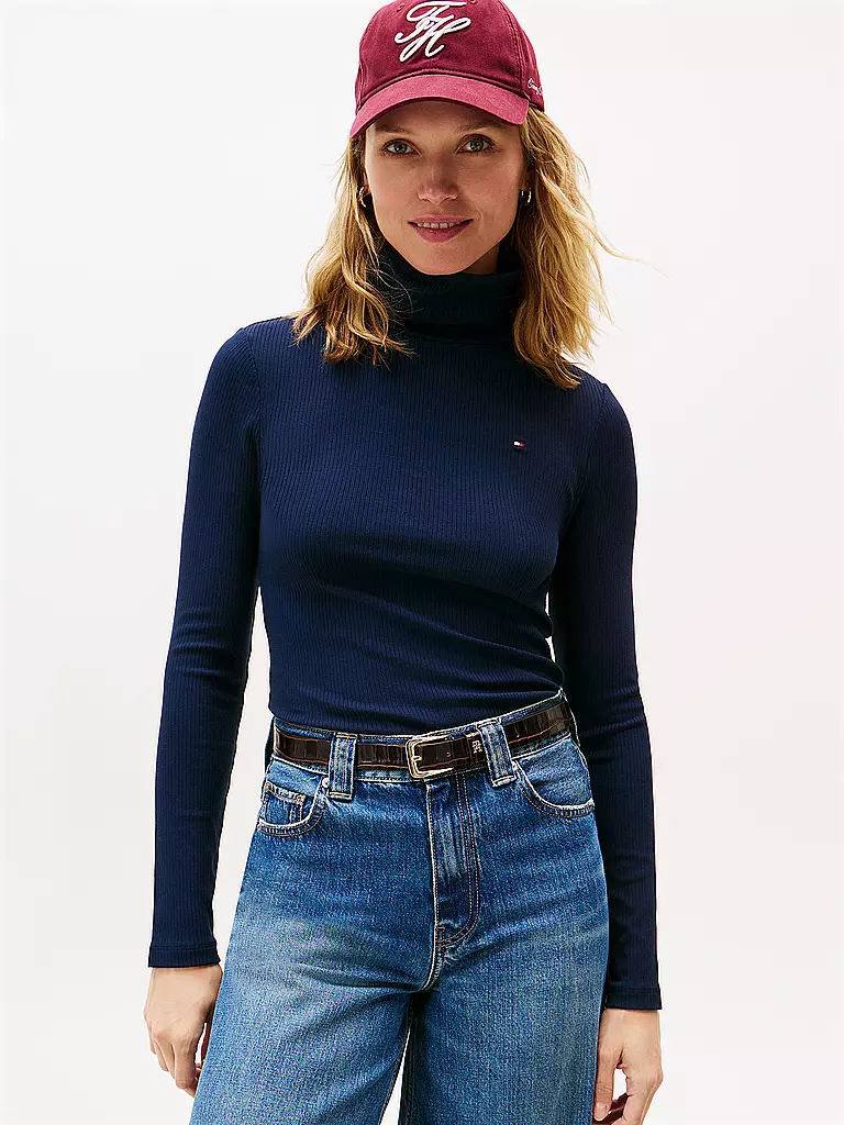TOMMY HILFIGER | Rollkragenpullover  | dunkelblau
