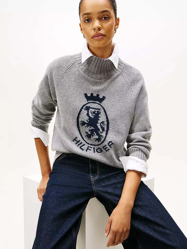 TOMMY HILFIGER | Rollkragenpullover  | Hellgrau