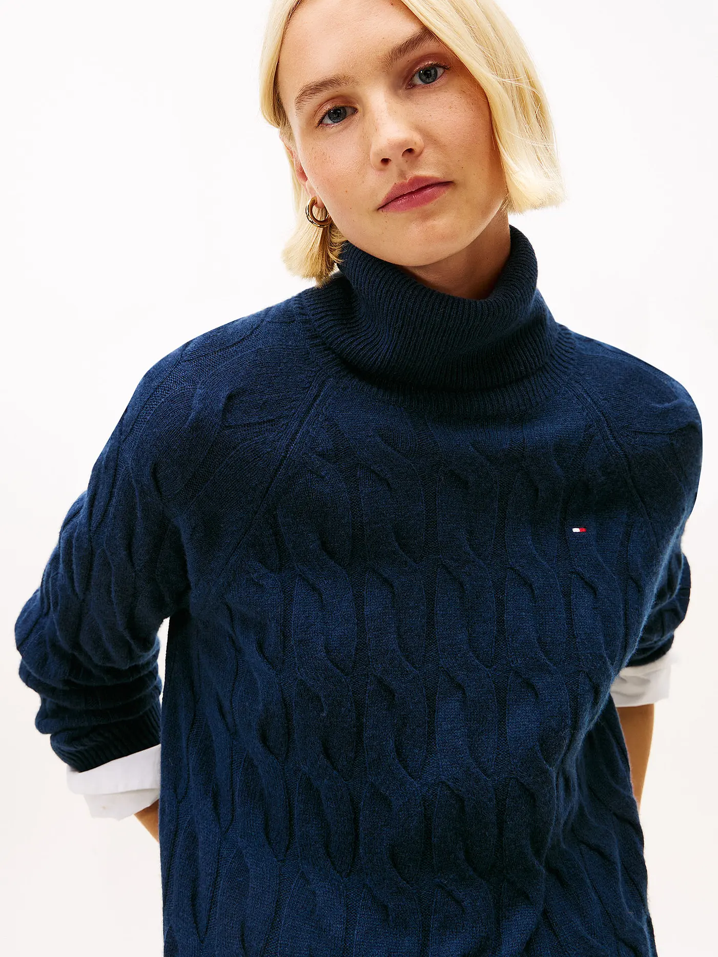 TOMMY HILFIGER | Rollkragenpullover  | dunkelblau