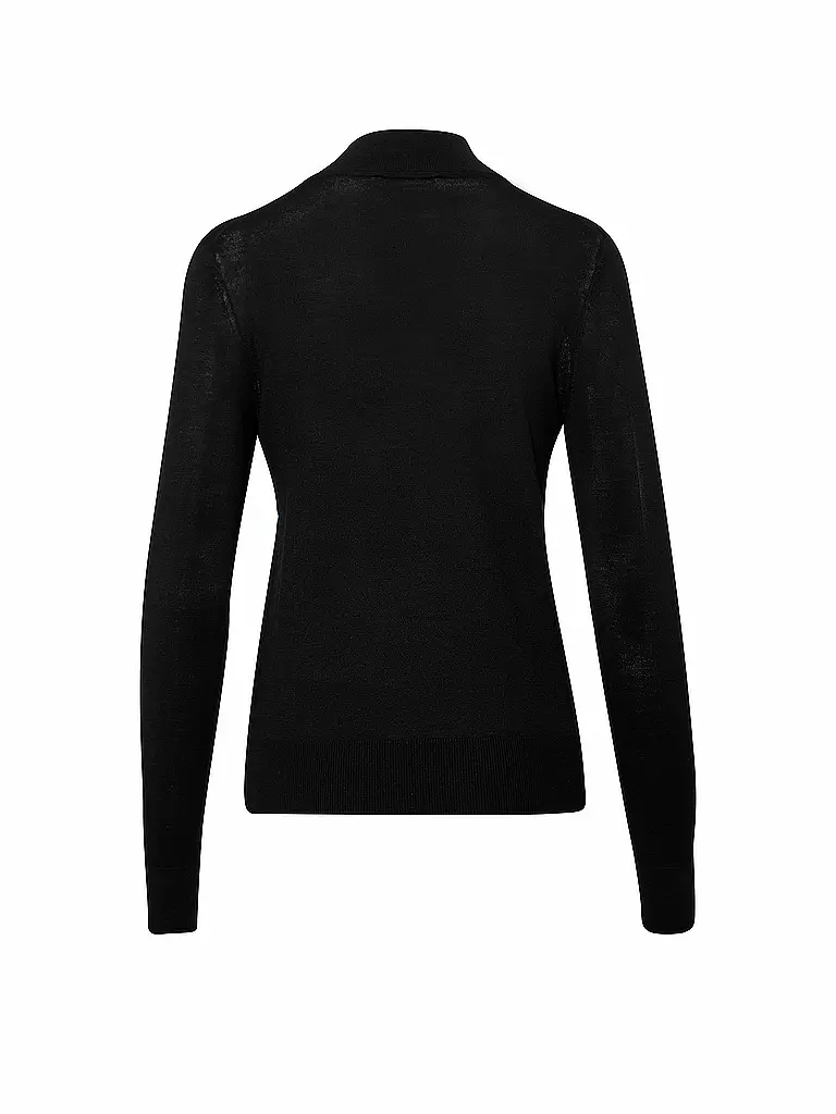 TOMMY HILFIGER | Rollkragenpullover Wool Silk | schwarz