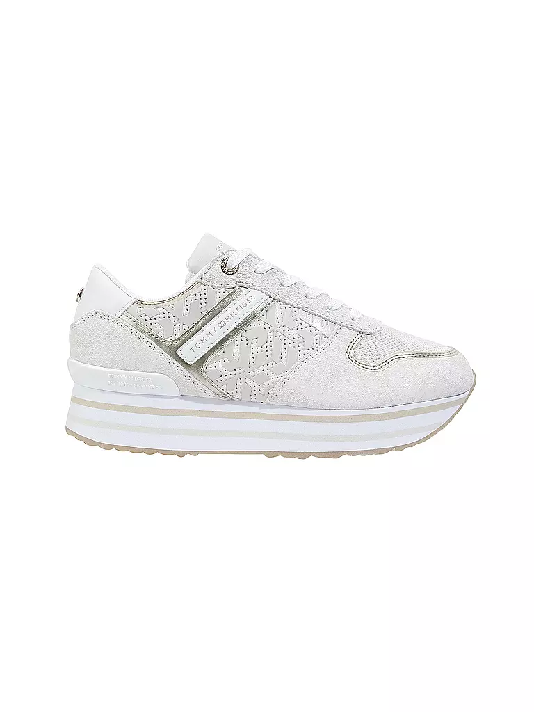 TOMMY HILFIGER | Sneaker " TH Metallic Flatform " | creme