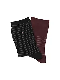TOMMY HILFIGER | Socken 2er Pkg navy | Dunkelrot