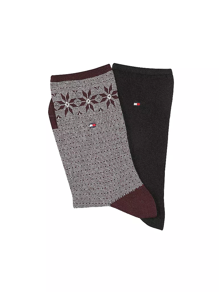 TOMMY HILFIGER | Socken 2er Pkg burgundy | dunkelrot