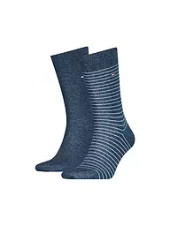 TOMMY HILFIGER | Socken 2er Pkg black/grey | blau