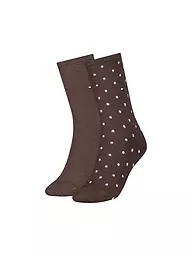 TOMMY HILFIGER | Socken 2er Pkg grau mele | braun