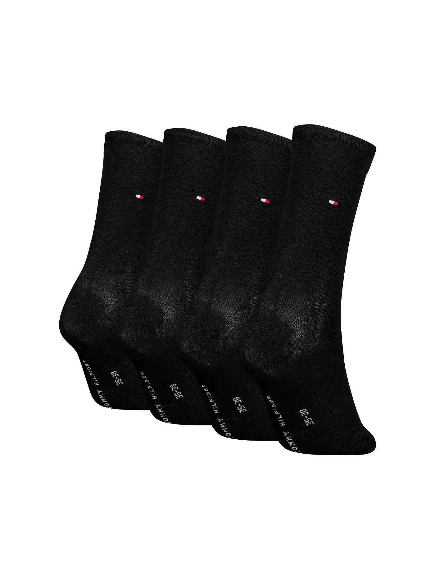 TOMMY HILFIGER | Socken 4er Pkg. Black  | schwarz