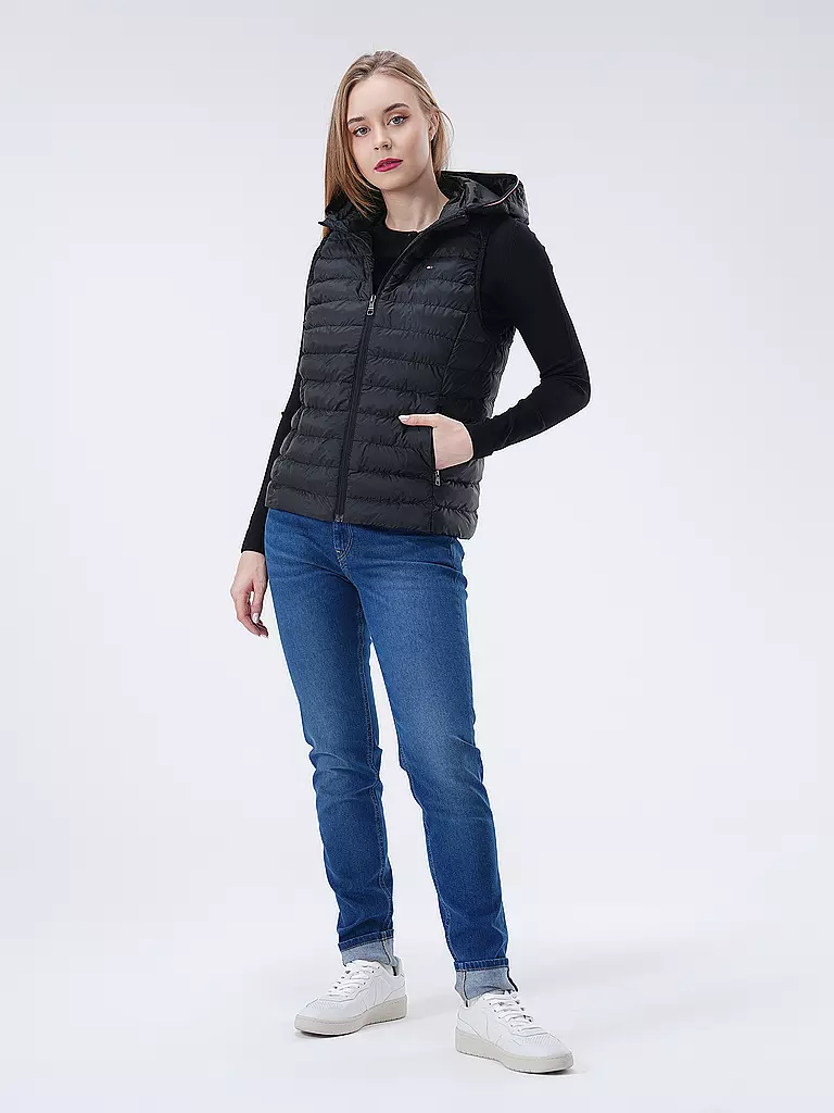 TOMMY HILFIGER | Steppgilet | schwarz