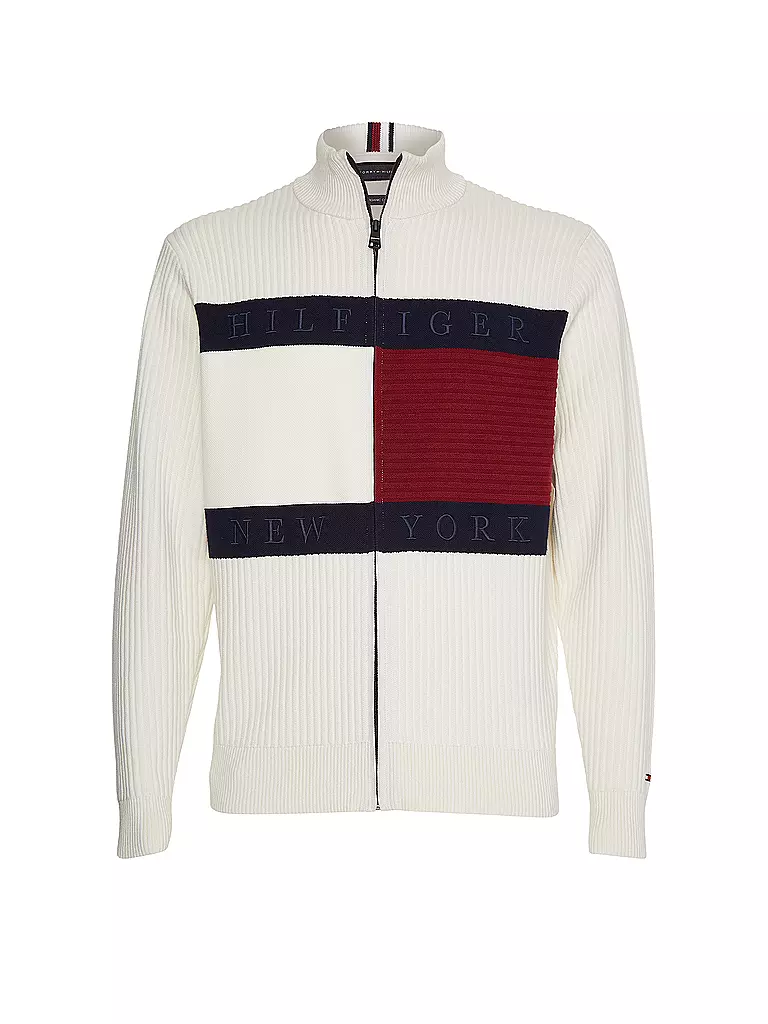 TOMMY HILFIGER | Strickjacke  | weiss