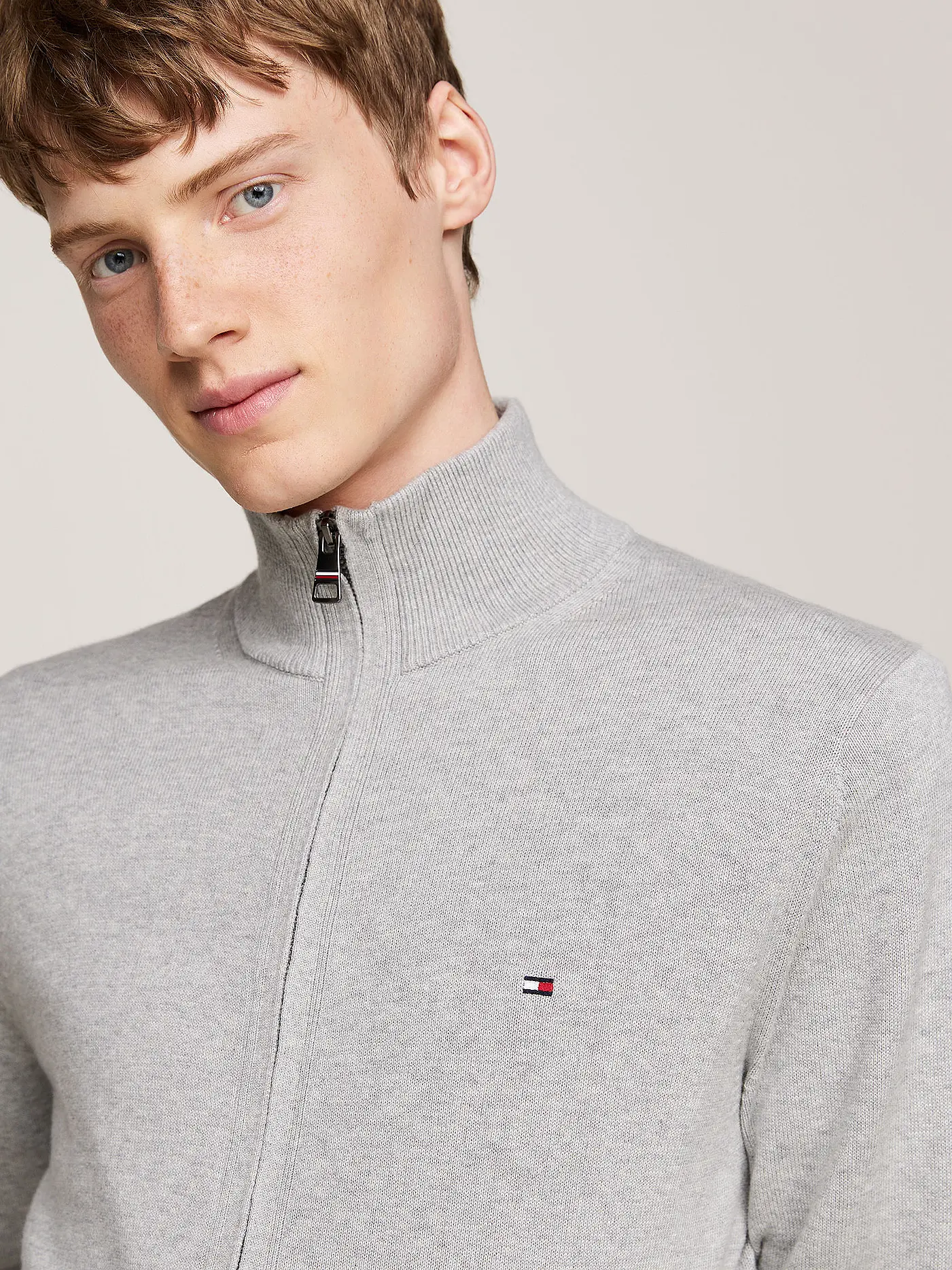 TOMMY HILFIGER | Strickjacke  | hellgrau