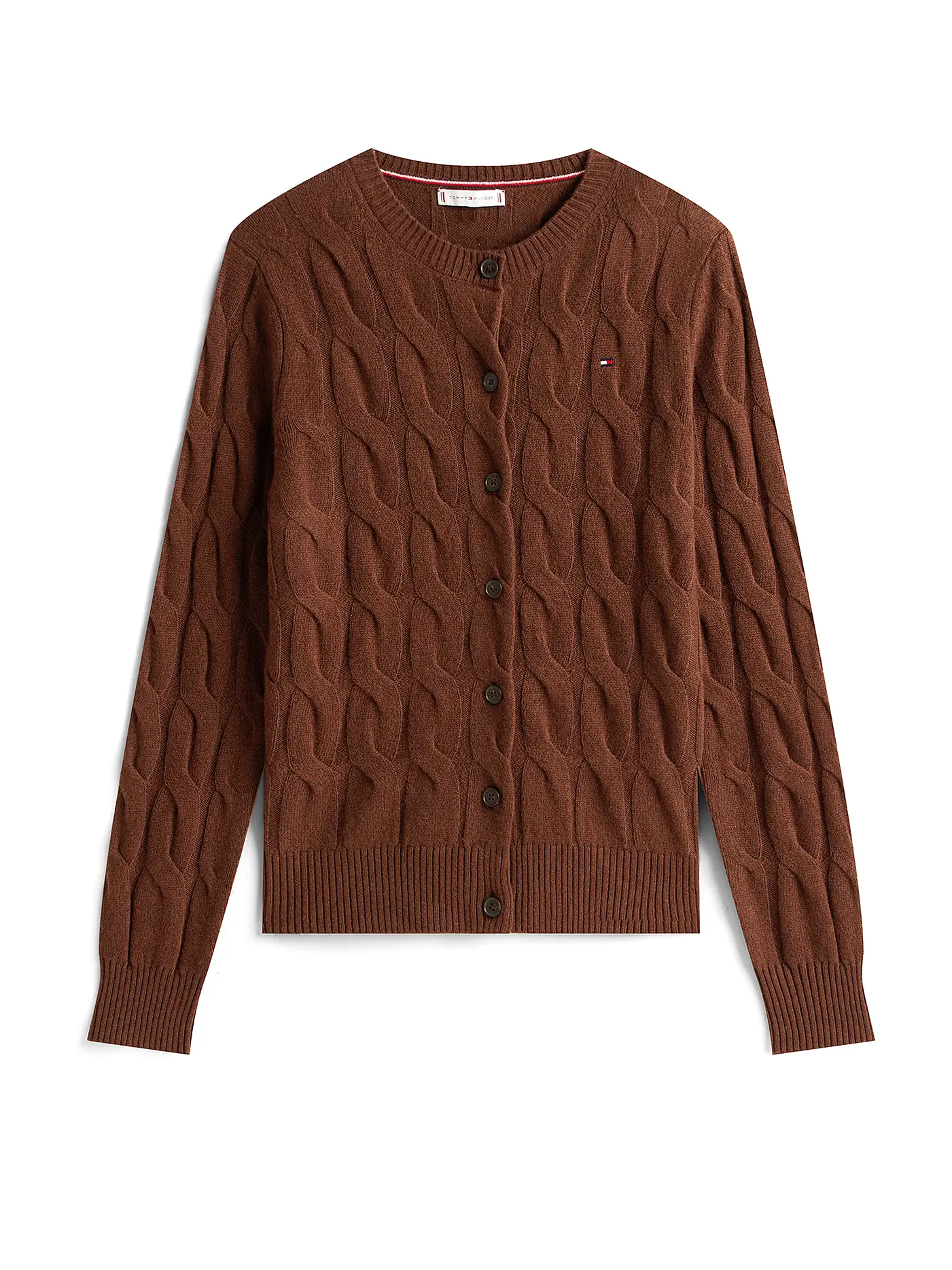 TOMMY HILFIGER | Strickjacke | braun