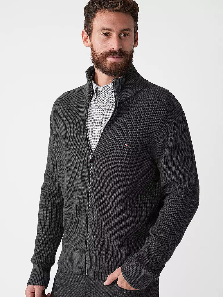 TOMMY HILFIGER | Strickjacke | grau