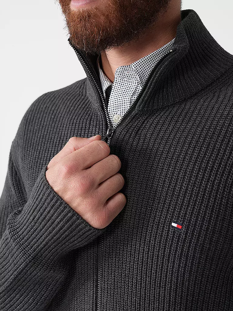 TOMMY HILFIGER | Strickjacke | grau