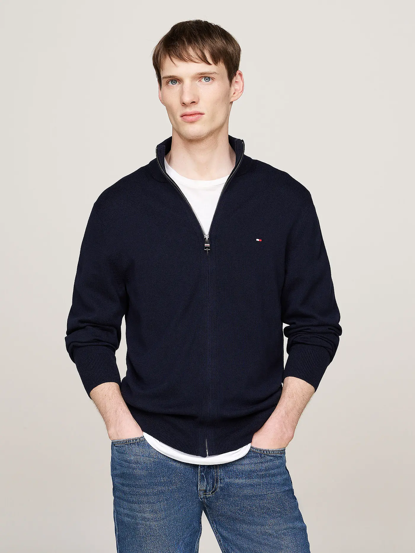 TOMMY HILFIGER | Strickjacke | blau