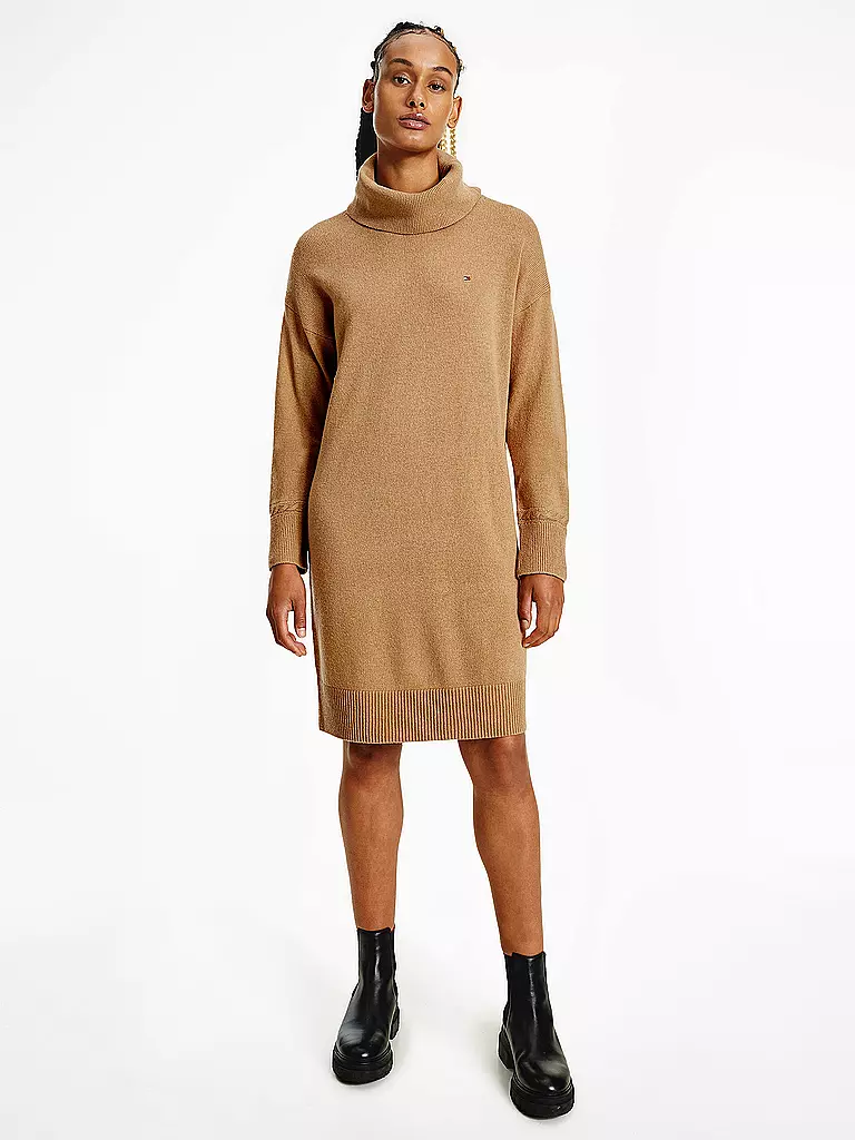 TOMMY HILFIGER | Strickkleid | Camel