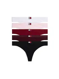 TOMMY HILFIGER | String 5er Pkg. black | dunkelrot