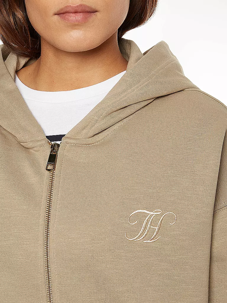 TOMMY HILFIGER | Sweatjacke Relaxed Fit  | beige