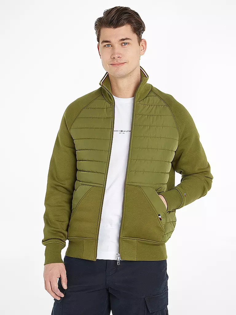 TOMMY HILFIGER | Sweatjacke | olive