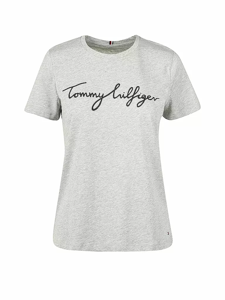 TOMMY HILFIGER | T Shirt Regular Fit  | grau