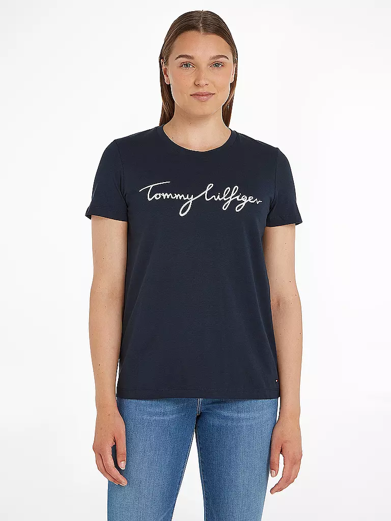 TOMMY HILFIGER | T-Shirt  Regular Fit  | blau