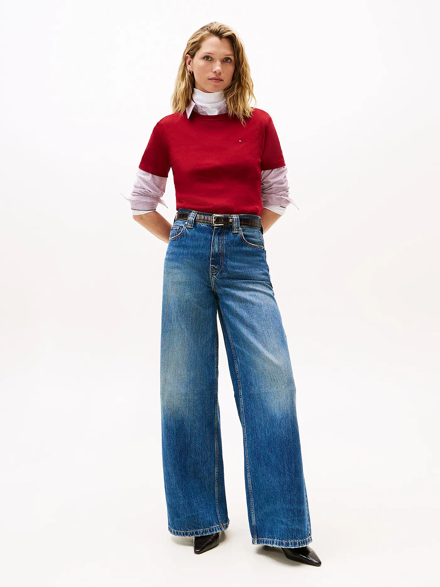 TOMMY HILFIGER | T-Shirt  | dunkelrot