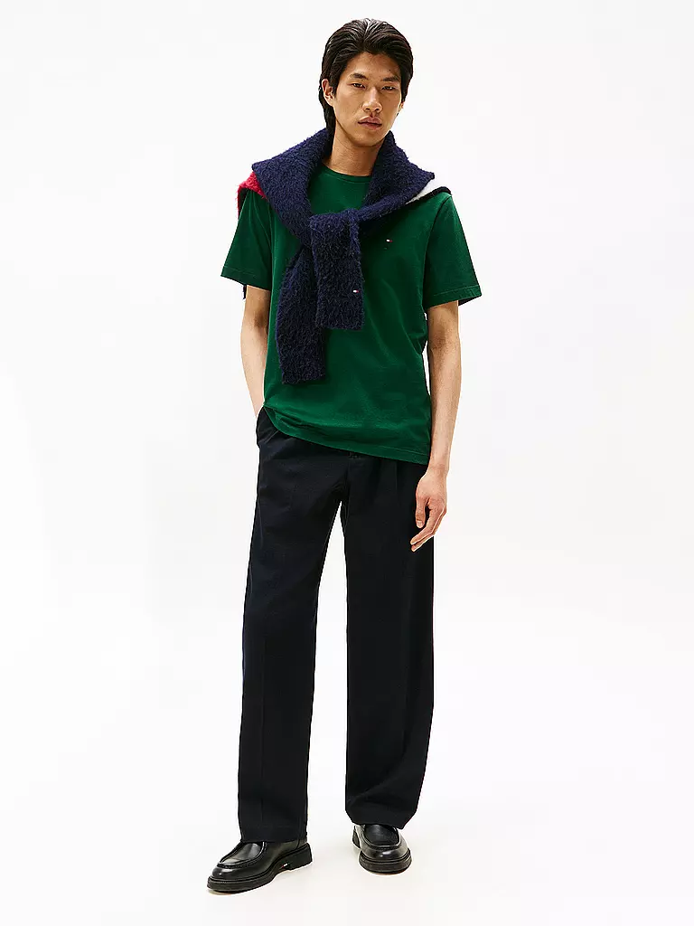 TOMMY HILFIGER | T-Shirt  | dunkelgrün