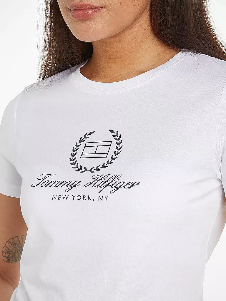 TOMMY HILFIGER | T-Shirt Slim Fit | weiss