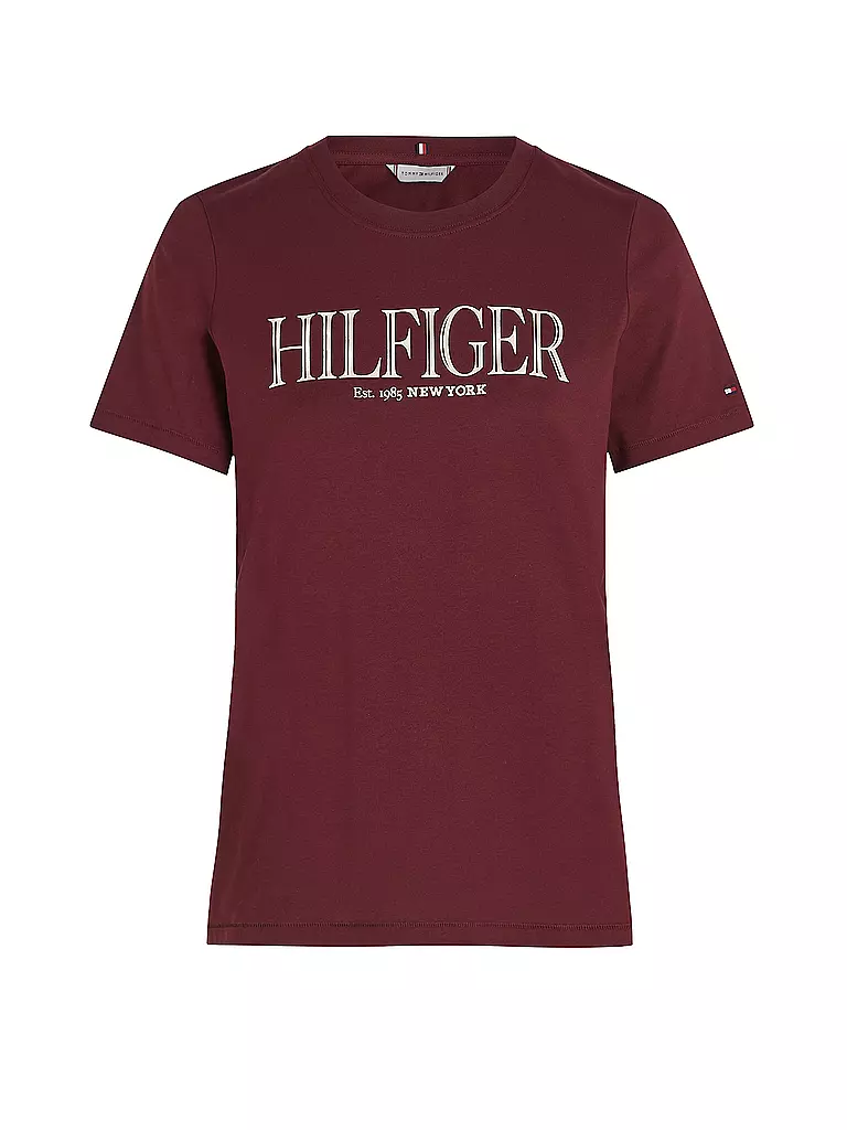 TOMMY HILFIGER | T-Shirt | dunkelrot